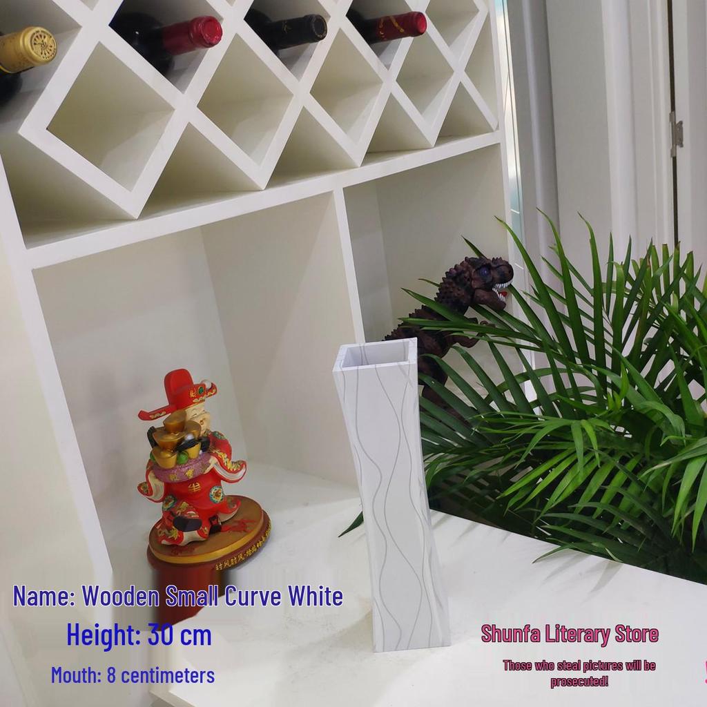 Nordic Large Resin Rattan Vase for Dried Flowers - Ceramic Look, Iron Art Floor Decoration.