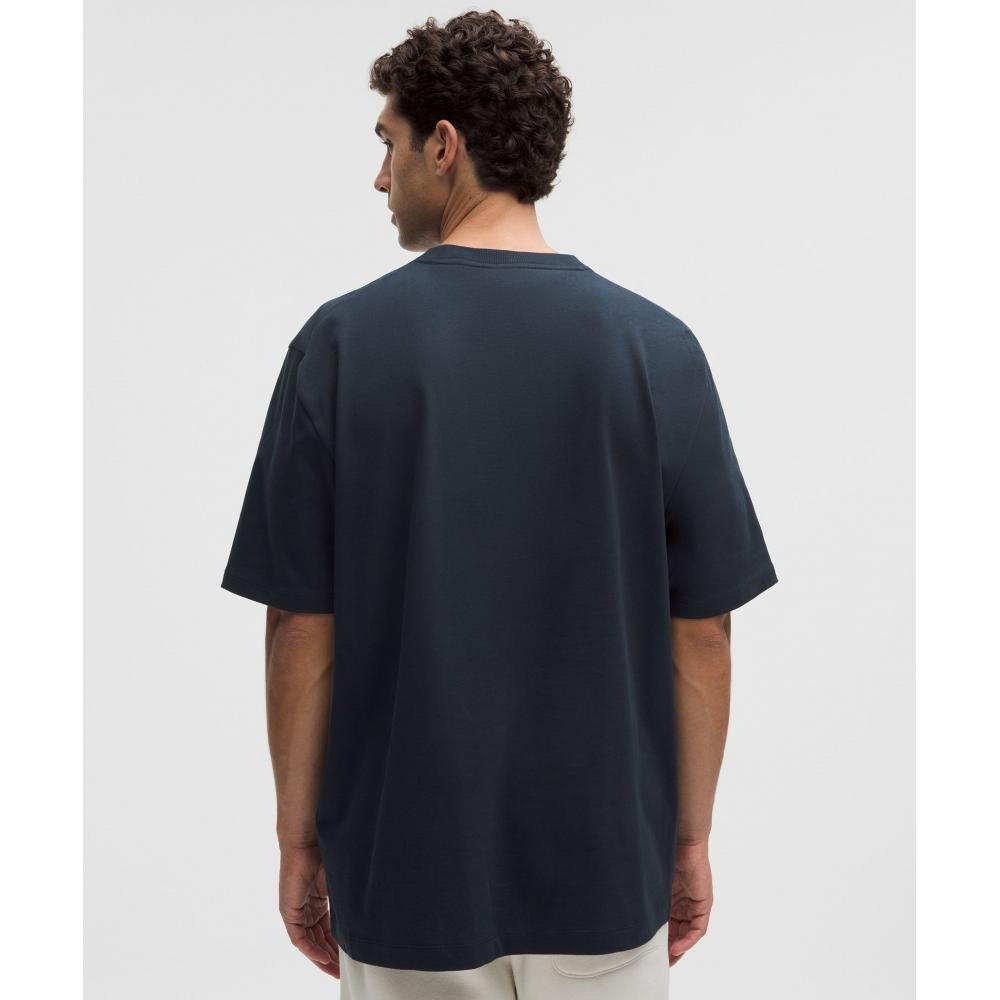 Lululemon HeavyweighT CoTTon Jersey T shirT  Wordmark Graphic True Navy