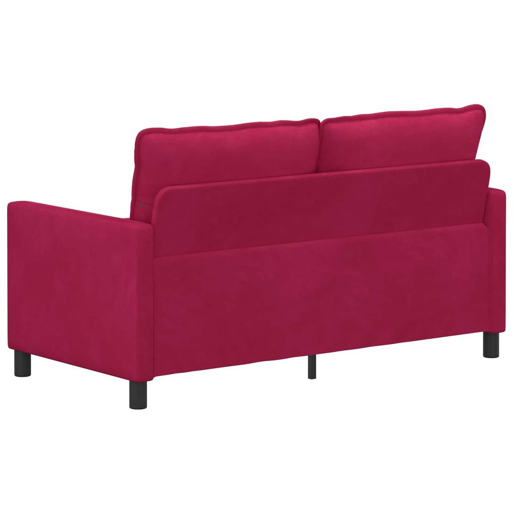 Sofa In Wine Red 156 X 81 X 87.5 Cm Velvet