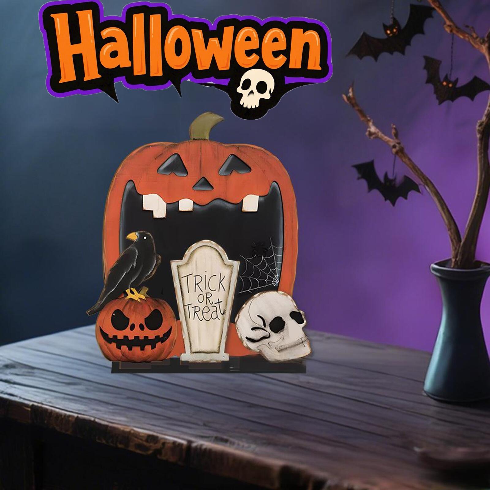 

Halloween Pumpkin, 2D Wooden Desktop Decoration One Size