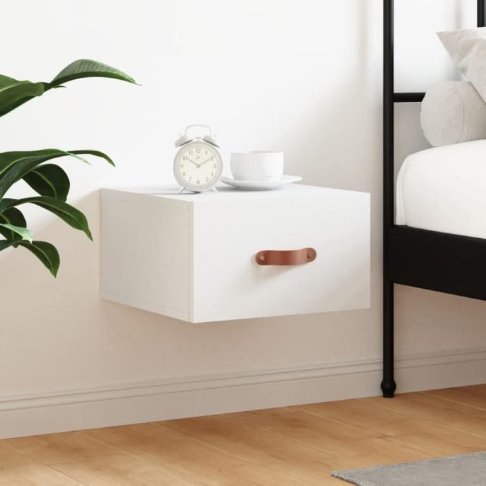 VidaXL Wall-mounted Bedside Table White 35x35x20 Cm 829772