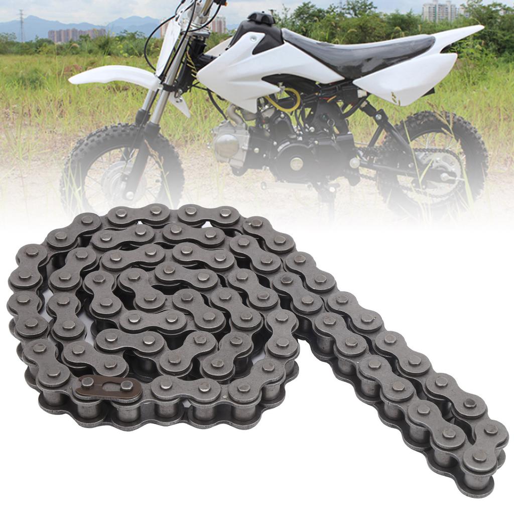 530 76 Links Chain Heavy Duty Steel with Chain Connector for Motorcycle ATV Off Roader
