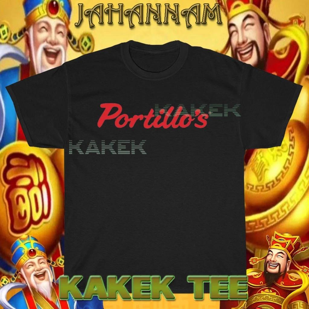 New Shirt Portillo s Hot Dog Logo USA T shirt Funny Size S to 5XL 3XL