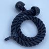 Schwarzes D-Ring-Zugseil für Bizeps und Trizeps - Fitnessstudio-Zubehör