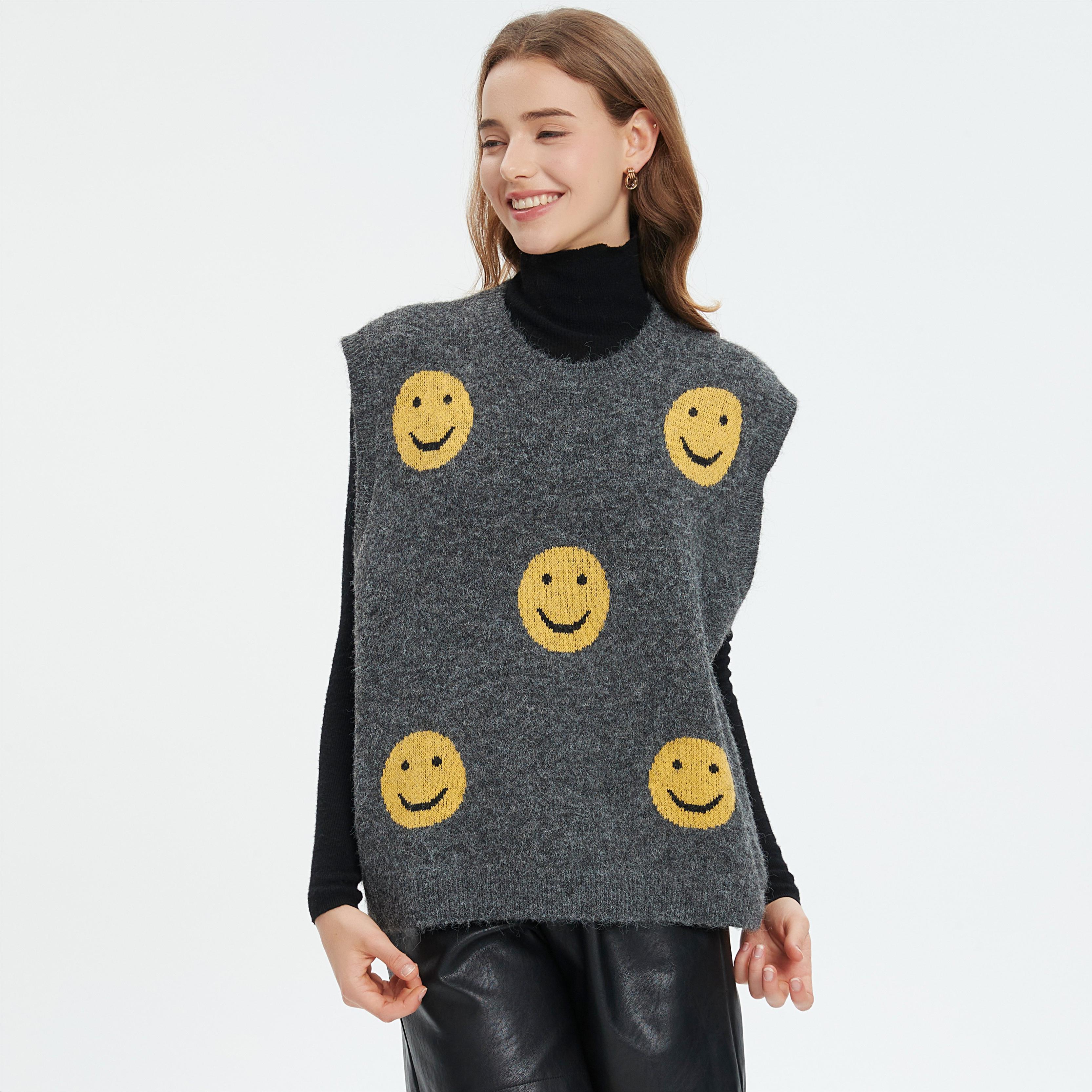 

DIMANAF 2025 Зимовий Великий Розмір Осінній Жіночий В язаний Модний Жилет Без Рукавів Оверсайз Повсякденний Стиль Вільний Светр One Size сірий