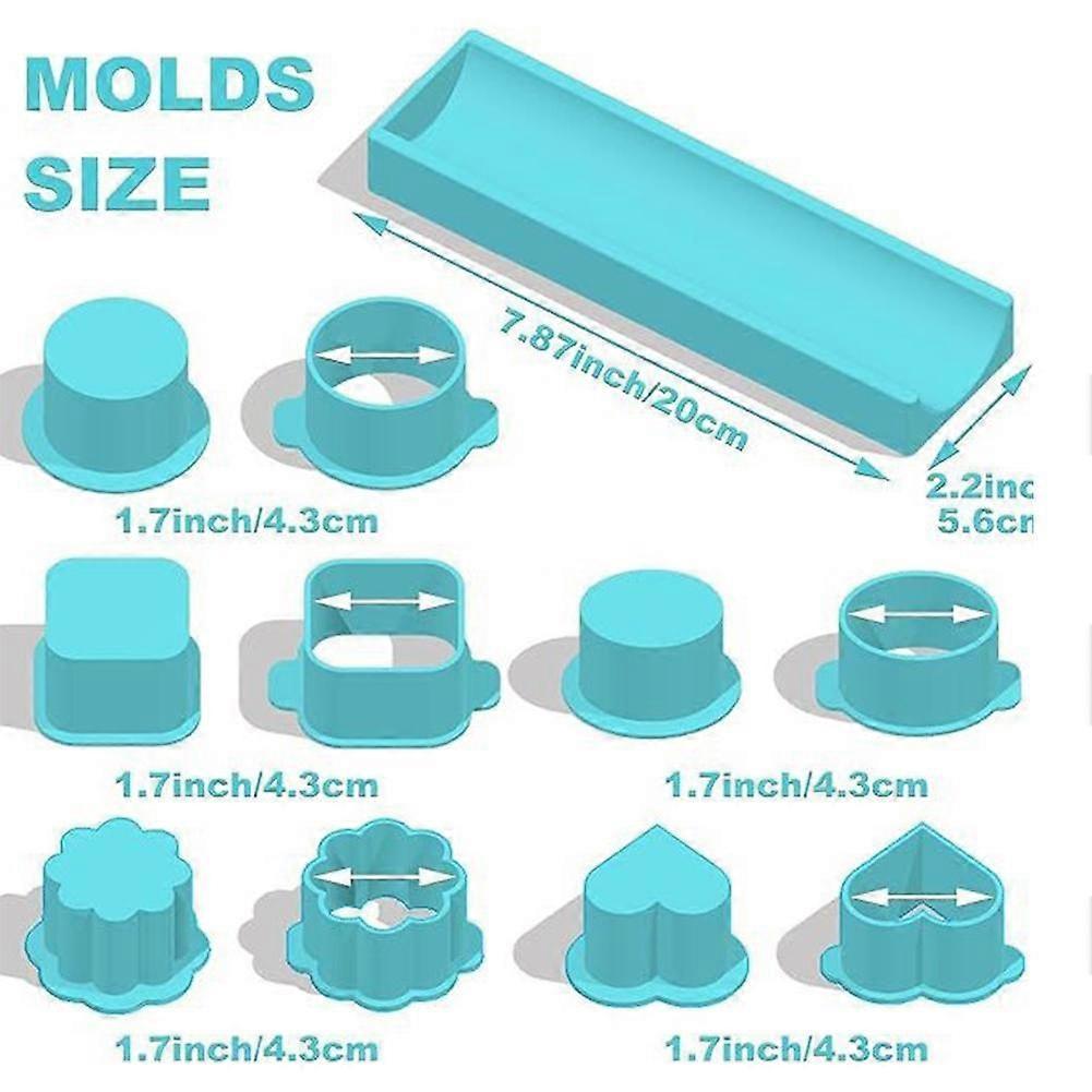 5 PCS Cake Mold Set with 7.87-inch Tray,Heart Square Cloud Oval Round 3D Printed Baking Molds,for Home DIY Baking,Birthday Parties,Wedding Desser