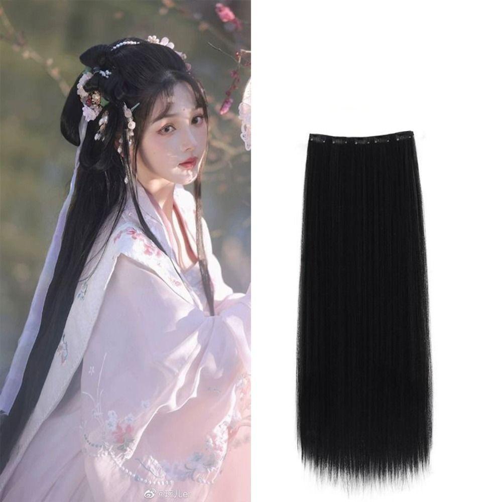 Traditional Long Straight Hair Piece Ancient Hanfu Wig Pads False Hanfu Wig Piece Women