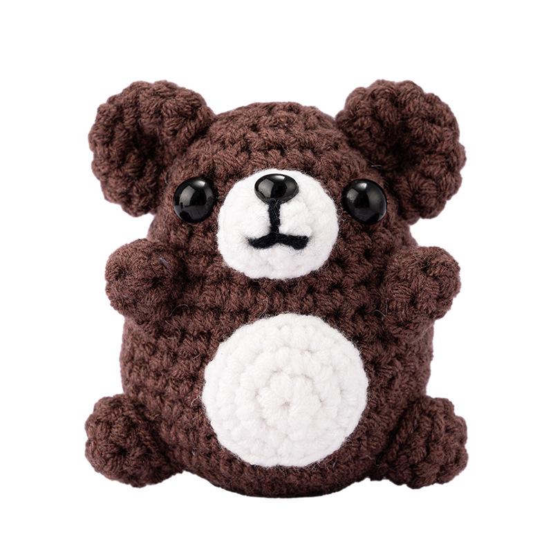 DIY Virkad Djursats med Garn, Engelska Instruktioner & Videoguide