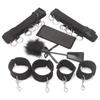 Bed Binding Set Dark Scarf Eye Mask Feather Rod Combination Sex Bed Binding Hands and Feet Shackles Racket
