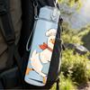 1PC Chef Goose Carrying Bread Loaf Print 750ml Color Plastic Sports Water Bottle Leakproof Flip Straw Lid Suitable for Sports Office Home Use