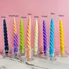 Huaming Spiral Stick Taper Aroma Candle High Quality Gradient Multicolor Twisted Wedding Scented Dinner Candles