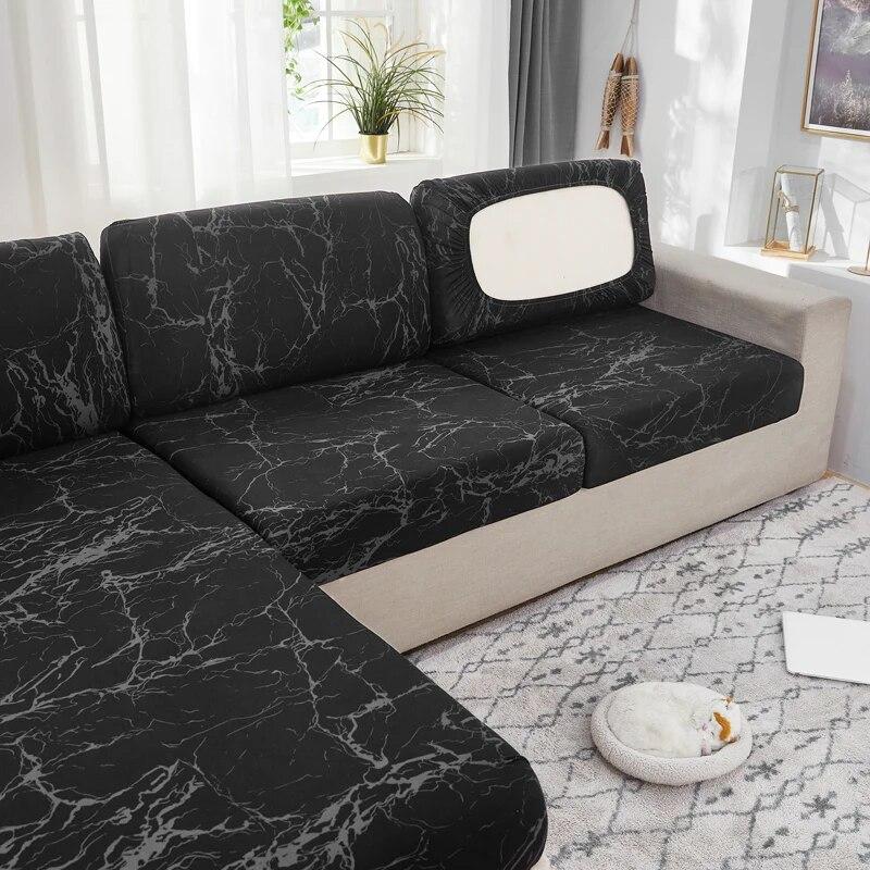 Housse de protection de meubles à imprimé géométrique, housse de canapé d'angle, housse de siège de canapé extensible, élastique, protection pour animaux de compagnie