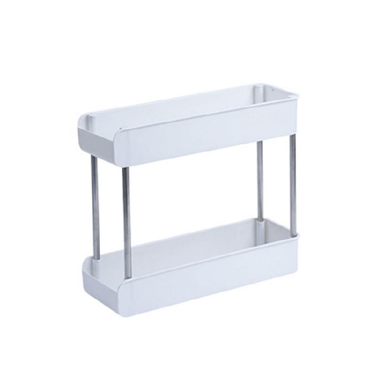 Functional Shelf Wheeled Trolley Space Saving Mobile Utility Cart Storage Holder for Kitchen Storage