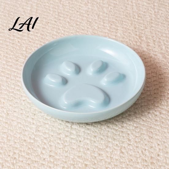 Slow Eating Pet Dish Ceramic Feeder Bowl Feeding Dog Prevents Non Tip Bowl Choking And Vomiting Food for Cats Dogs