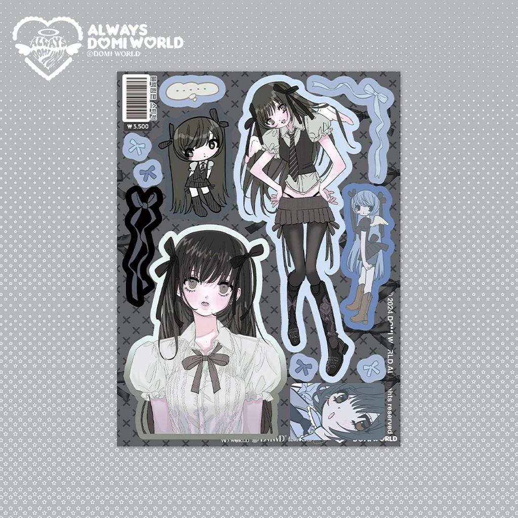 Guka Spicy Girl Stickers: 25 Domi Maid Characters for Phone & DIY Decor, Journal Gifts