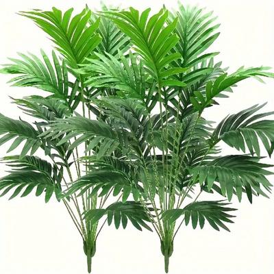 Plastic Artificial Palm Tree 12 Leaves Artificial Plant New Faux Palm Leaf  Home Decor