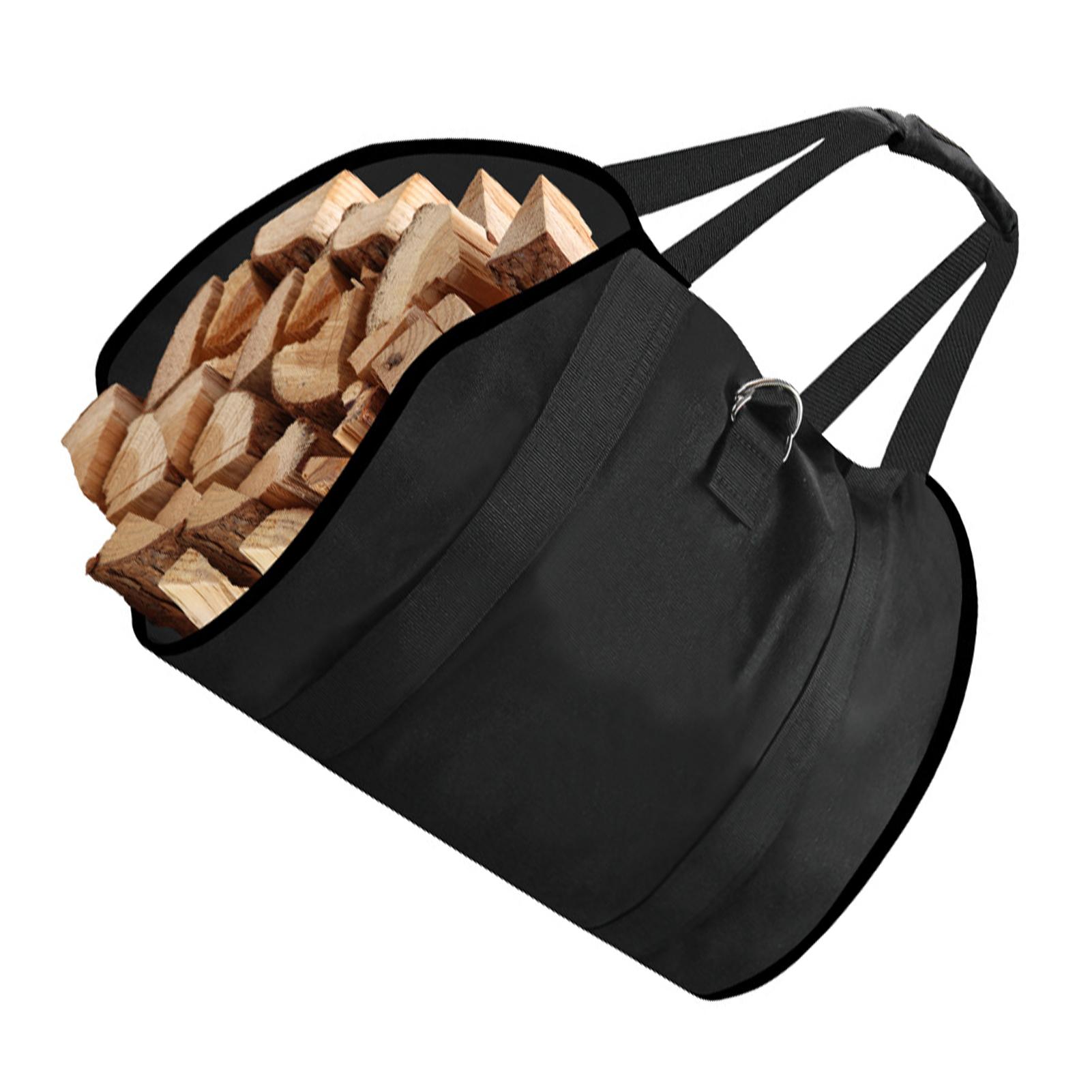 

Многофункциональная сумка для хранения дров из ткани Оксфорд для поддержания чистоты одежды, сумка для переноски дров чёрный