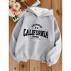 Felpa con cappuccio casual da bambina, vestibilità ampia, versatile, maglione con cappuccio per bambini, top, abbigliamento alla moda con stampe per bambine