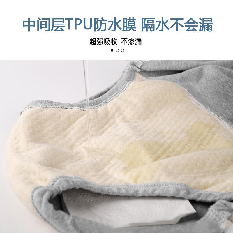 Reusable Cotton Incontinence Underwear Adults Men Women Breathable Leak-Proof Briefs With Bamboo Fiber Crotch