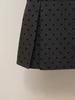 High-End Women's Autumn Polka Dot Dress with Ruffle Sleeves and Bow