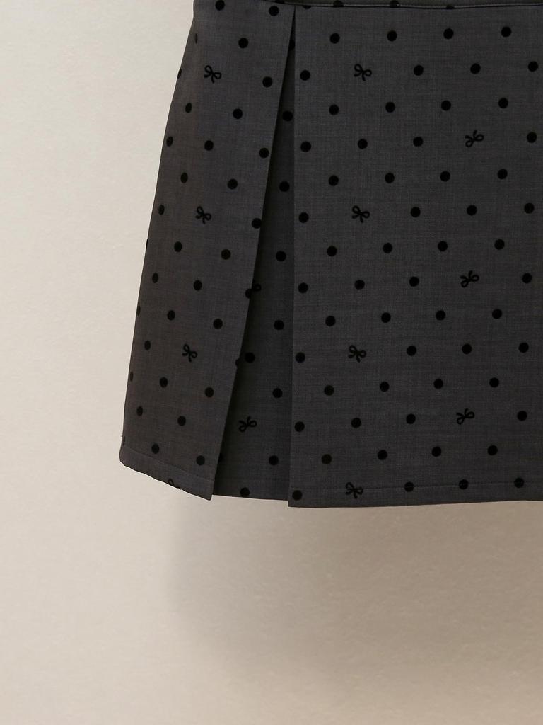High-End Women's Autumn Polka Dot Dress with Ruffle Sleeves and Bow