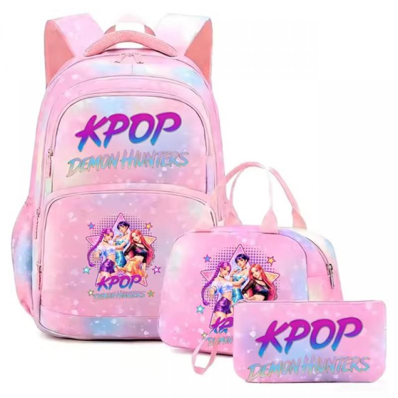 K-Pop Inspired Dual Compartment Backpack Teen Girls - Large Capacity 75L School Bag With Lunch Pouch Laptop Sleeve