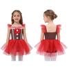 Girls Gingerbread Costume Holiday Dress Sleeveless Cami Dress Bowknot Striped Tutu Dress Bodysuit