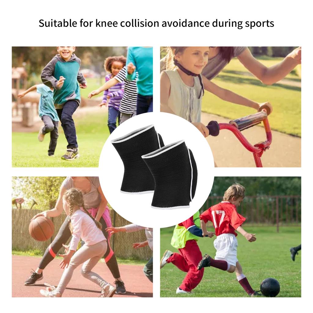 Kids Protective Knee Pads Padded Sponge Brace Knee Guards for Volleyball Football Dance
