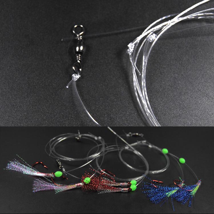 4 torby 3/0 4/0 5/0 czerwony nikiel okrągły haczyk duży Flash Sabikis łapacz dorsza sprzęt wędkarski z koralikiem Lumo sprzęt do połowów morskich