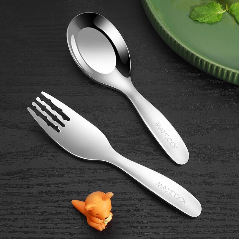 MAXCOOK 316 Stainless Steel Kids Fork and Spoon Set