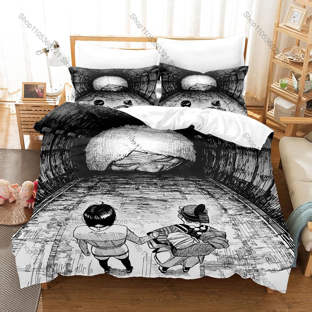 Cool Personality Dandadan Anime Bedding Set New 3D Print Duvet Cover Pillowcases Twin Full Queen King Size Soft Bed Linen