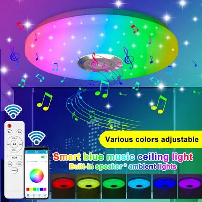100-240V RGB LED Bluetooth Remote Control Ceiling Light Bedroom Minimalist Porch Light Balcony Hallway Light Household Lighting
