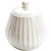 Kreative weiße geprägte Zuckerdose mit Deckel Bone China Kaffee Tee Dose Küchen Lebensmittel Vorratsbehälter Vorratsglas/-dose Heimdeko