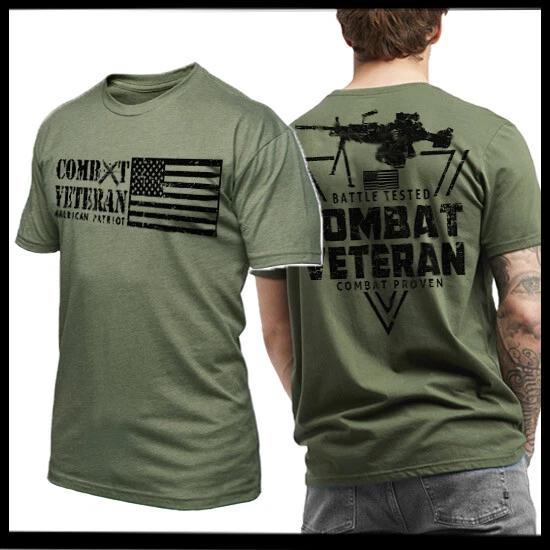 

Vietnam War Combat Veteran USA Flag Battle Khe Sanh Army T-Shirt S-2XL 4XL
