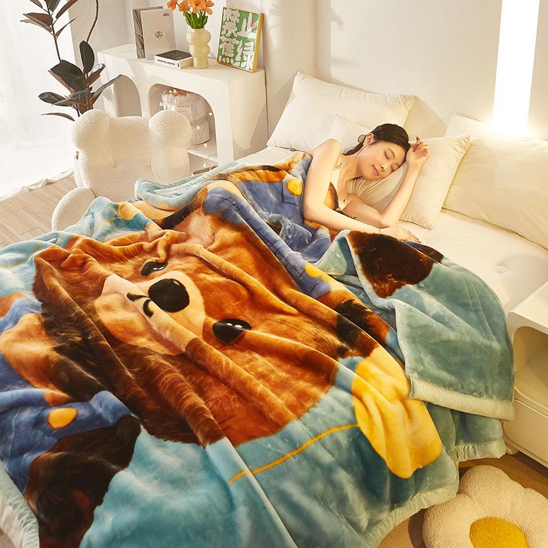 Double Layer Raschel Winter Blanket – Thick, Warm, and Perfect for Weddings or Naps