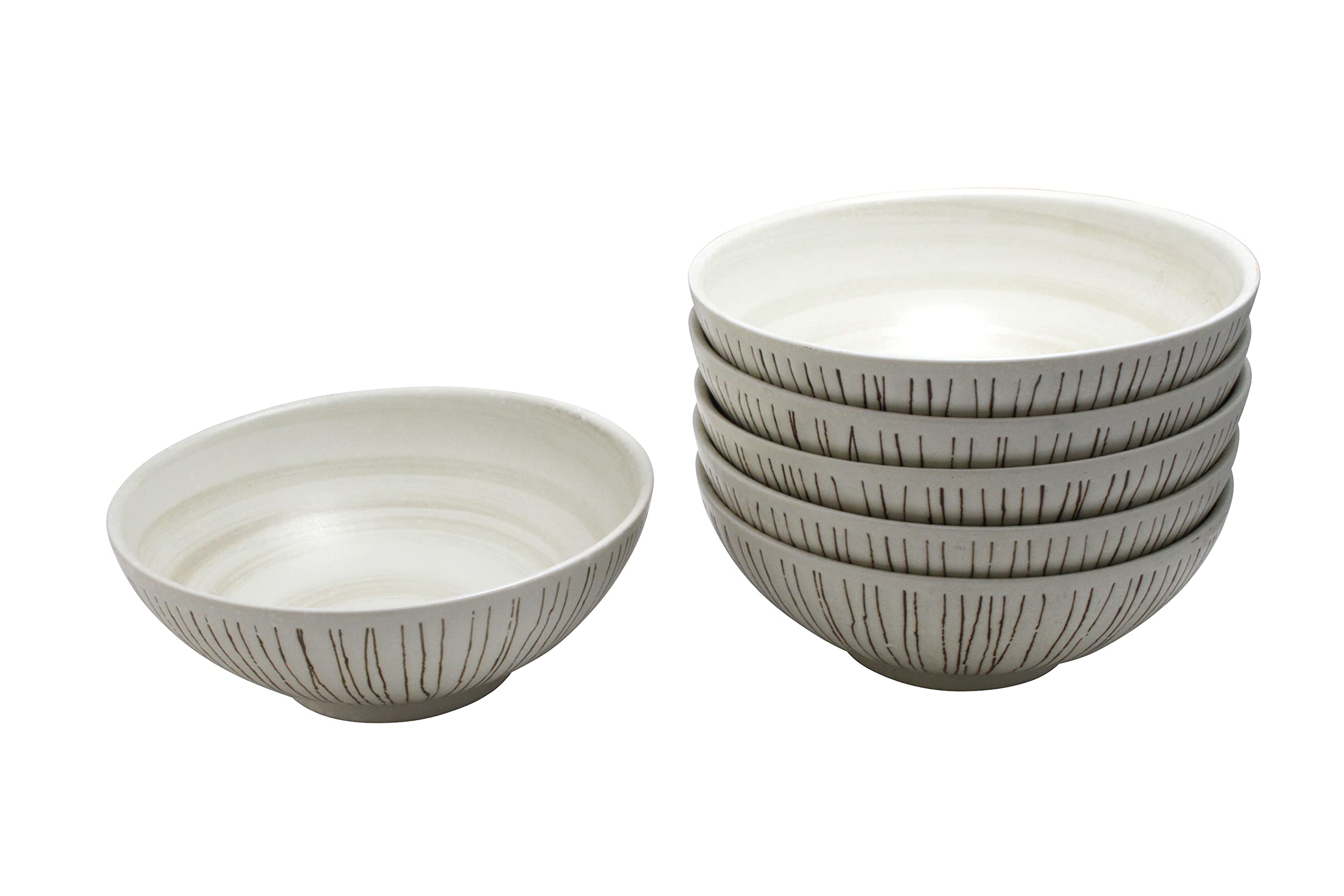 

Castle Enterprise Horijukusa White Noodle Set of Perfect for highlighting your Recommended by a diameter x Bowls, 6. food! long-established