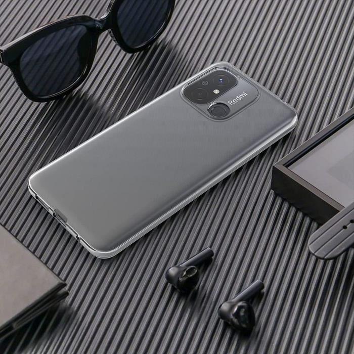 Coque pour Xiaomi Redmi 12C - 11A avec 2 Verres Trempés - Coque Silicone Antichoc Souple Transparent