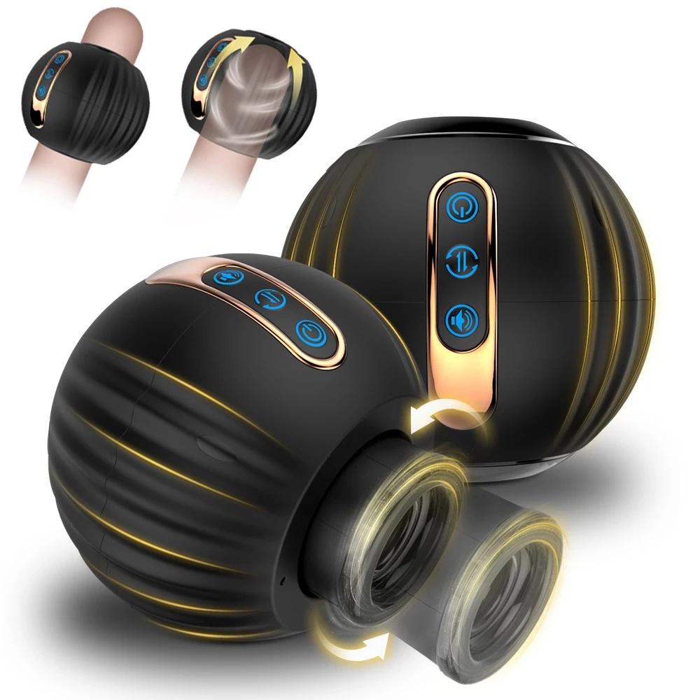 Männlicher Masturbator, automatischer rotierender männlicher Masturbator, Teleskop-Masturbator für Männer, Simulation Blowjob, Sexmaschine, Sexspielzeug für Erwachsene