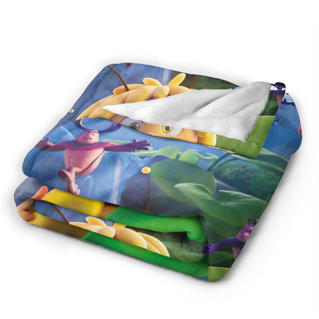 Maya The Bee With Flowers Cartoon Blanket Ultra Soft Throw Blankets for Bed 50x60 Inches Multiple Sizes Throws And Blankets