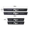 XJGE5 New Carbon Fiber Car Door Sill Sticker Threshold Side Anti Scratch Sticker For Ford Figo Logo Waterproof Decal Car Accessories