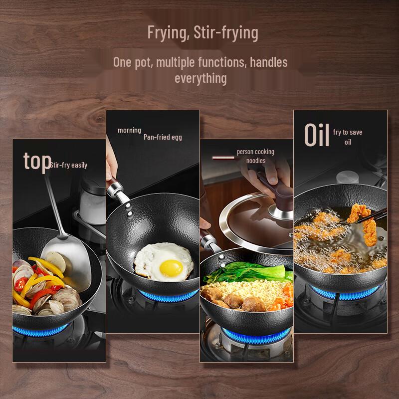 Zhangqiu Hand-Forged Mini Wrought Iron Wok