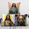 Saint Jesus S-Snoop D-Dogg Music Sofa Living Room Bedroom Headboard Backrest Cushion Square Cushion Nap Time Pillow Case