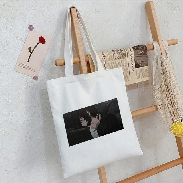 Frauen Tasche Bungo Stray Dog Japanische Anime Canvas Tasche Harajuku Frauen Shopper Tasche Große Kapazität Cartoon Mode Y2K Schulter Tasche