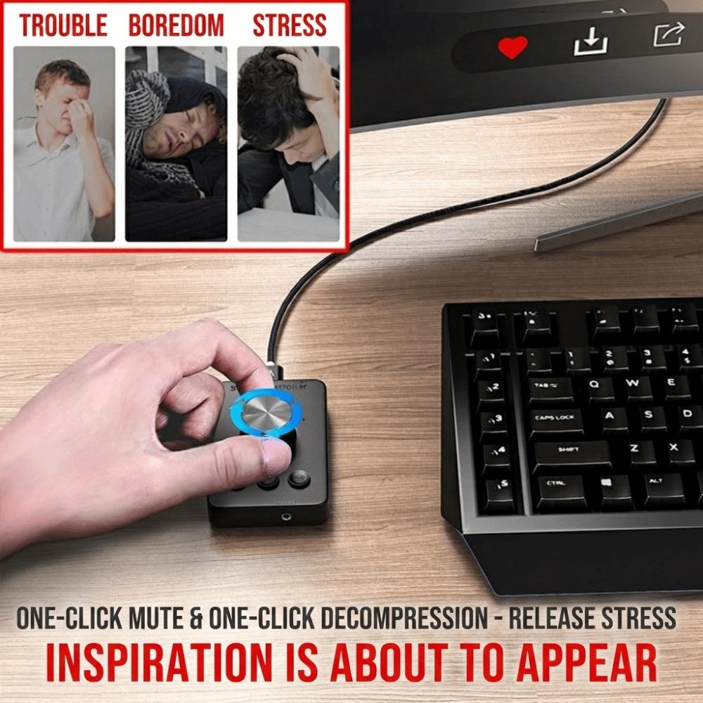 One-Key Volume Control Knob 2 In 1 Multimedia PC Speaker USB Volume Controller PC Use