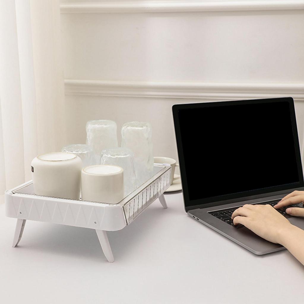 Mug Drying Rack Storage Organizer Tray for Cabinet Kitchen Countertop