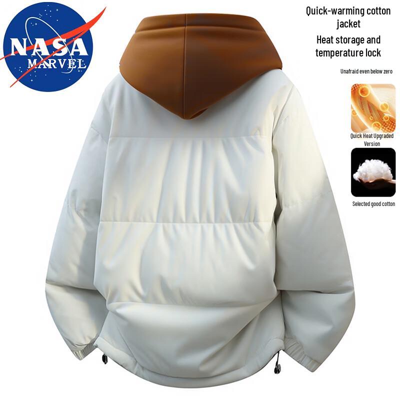 NASA MARVEL Men's Hooded Puffer Jacket