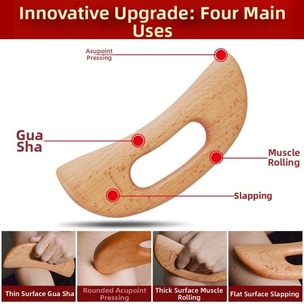 Anti-Cellulite Wooden Gua Sha Board Wood Body Meridian Massager Gua Sha Scraper  Massage Tool