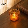 Small Accessory Organizer Crown LED Tea Light, Flameless Faux Crystal Candle Night Decorative Table Lamp Romantic Wedding Party Decor, Creative