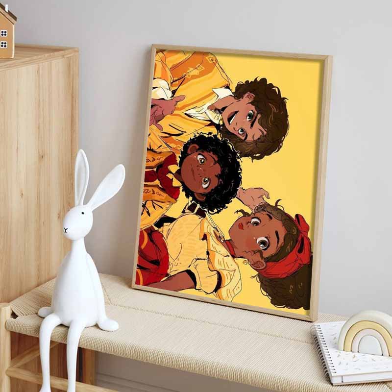 Disney Diamond Painting Full House Three Siblings Illustration 5D DIY Full Round Diamond Mosaic Cartoon Embroidery Art Painting Home Decoration