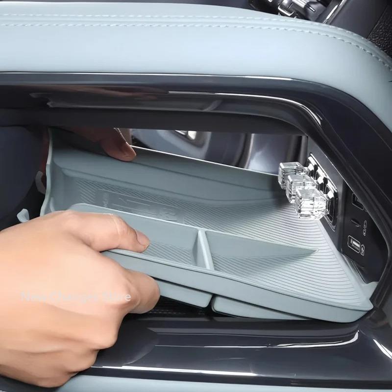 Car Center Console Down Storage Box Fit for BYD Denza B5 Modified Auto Center Console Silicone Storage Box Car Upgrade Parts